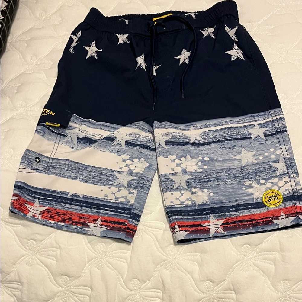 🎉HOST PICK🎉Hang Ten Navy, White & Red Starboard Swim Shorts
